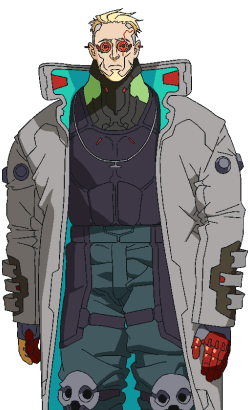 Weak Kingsley in official character art for Cyberpunk: Edgerunners 2